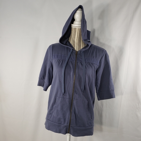 Izod Jackets & Blazers - IZOD Short Sleeve Zip Up Hoodie Size Medium